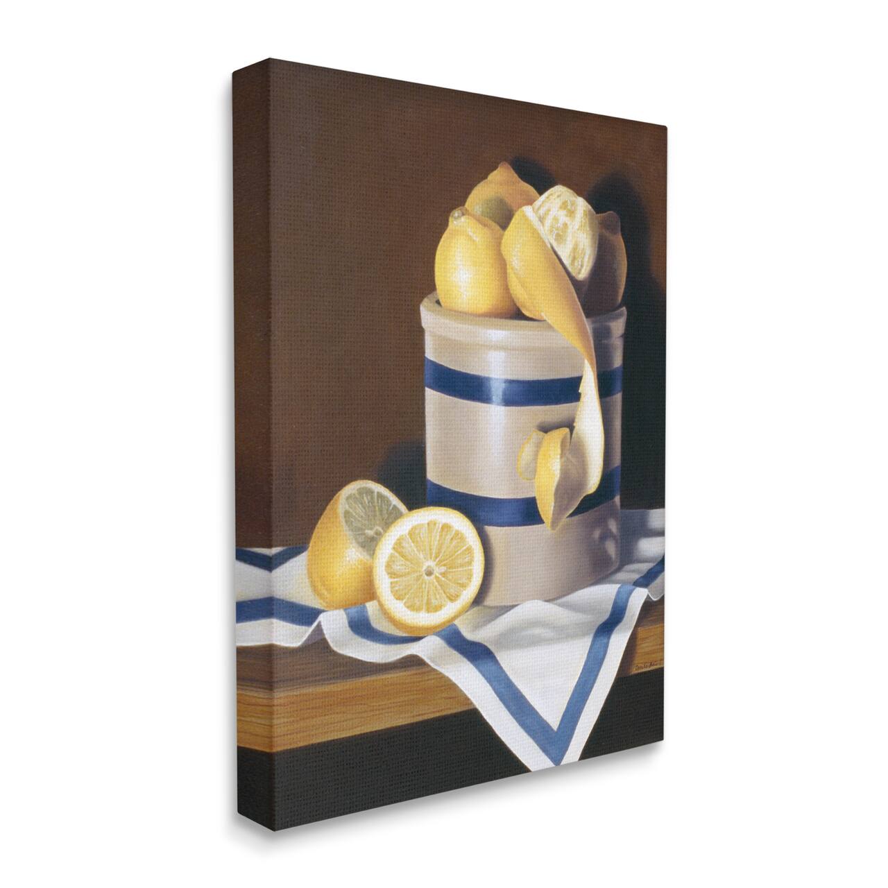 Stupell Industries Realistic Country Lemon Peel Jar Canvas Wall Art